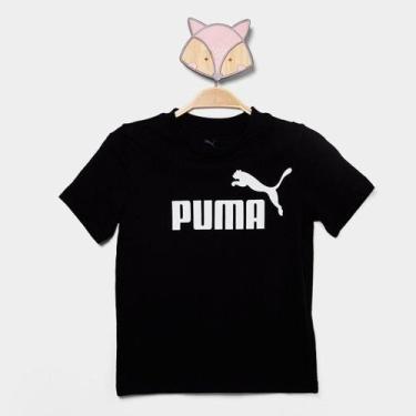 Imagem de Camiseta Infantil Puma Logo Menino, Preto, 10A
