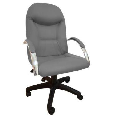 Imagem de Cadeira Presidente Day Giratória Cinza Ergonômica Relax Nacional NR17 