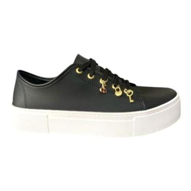 Imagem de Tênis Moleca Flatform Feminino Casual Confortável, Preto, 36