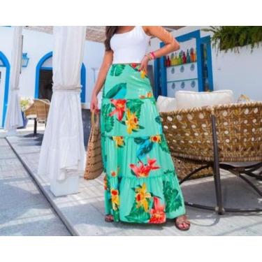 Imagem de saia longa estampada - cheia de charme , m