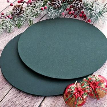 Imagem de Kit Mesa Posta Natal 4 Capa Sousplat Poá Xadrez Floral Lisa - Criarte 