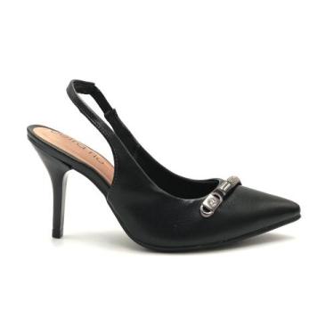 Imagem de Sapato Feminino Slingback Beira Rio 4122.1489, Preto, 37