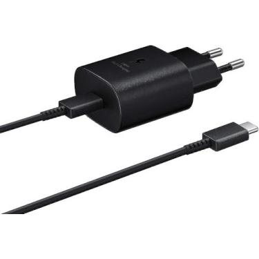 Imagem de Carregador Original Samsung Turbo 25w Note 10 S20 S10 A80, Preto