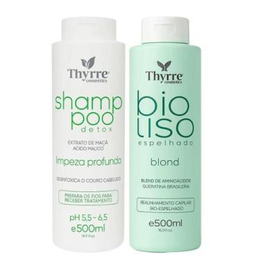 Imagem de Kit Shampoo Detox e Escova Progressiva Realinhamento Capilar Bio Liso 