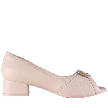 Imagem de Sapato Feminino Comfortflex Peep Toe 25-64301 Palha, 38