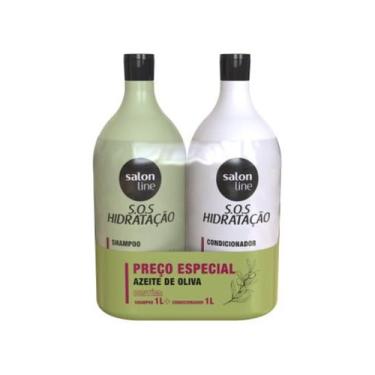 Imagem de Kit S.O.S Hidratação Azeite de Oliva Shampoo e Condicionador Litrão Sa