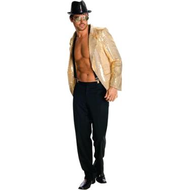 Imagem de Rubie's Fantasia masculina de luxo com lantejoulas douradas, Dourado, Extra Large
