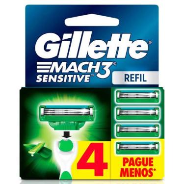 Imagem de Carga Gillette Mach3 Sensitive Leve 4 Pague 3 - Mach 3
