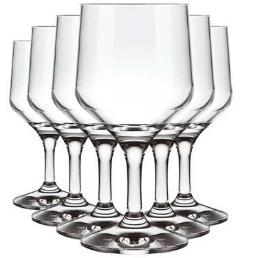 Imagem de Conjunto de Taças para Vinho SM Buffet para Servir Bebidas em Vidro Moderno para Mesa em Ocasiões Especiais Transparente