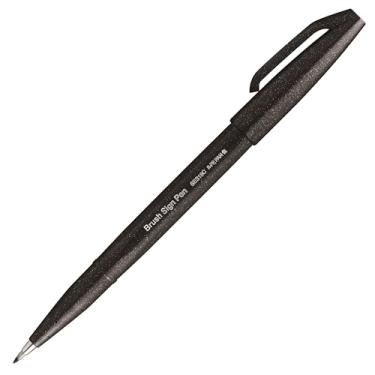 Imagem de Pentel Caneta Pincel Brush Sign Pen Preta SM/SES15C-A