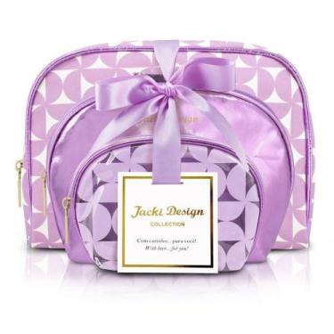 Imagem de Kit De Necessaire Com 3 Pçs Glitz Jacki Design Roxo