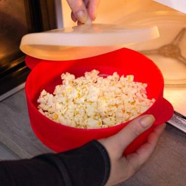 Imagem de Pipoqueira Retrátil para Micro-ondas Balde para Pipoca Plástico e Silicone Fratelli