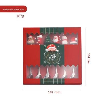 Imagem de Conjunto De Talheres De Natal Dourado E Prateado 6/4 Peças Com Design 