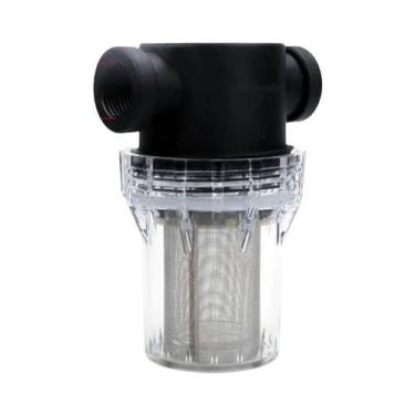 Imagem de Filtro De Tubo De Água De Plástico Transparente 40 Mesh Autoesvaziável