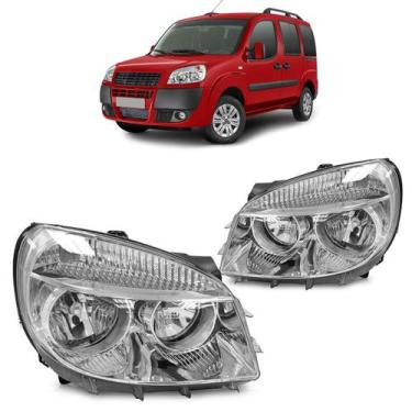 Imagem de Farol Dianteiro Doblo 2010 A 2018 Máscara Cromada - Automotive Imports