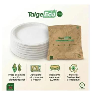 Imagem de Prato de Amido De Milho 15 Cm (Kit C/ 2 Unid) - Talge