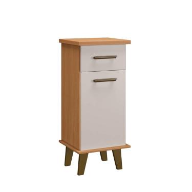 Imagem de Balcão Arte Pop Utilitário para Bebedouros 1 Porta MDP 36CM Cinza com Off White Arte Móveis