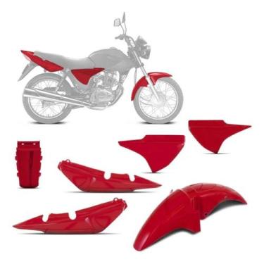 Imagem de Kit Carenagem 8 Peças Pro Tork Titan 150 2004/08 Vermelho Caruaru - Pr