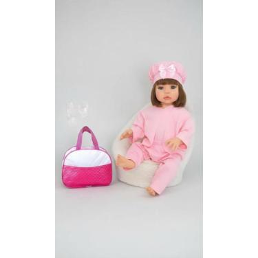 Imagem de Boneca Bebê Reborn Silicone 46cm Banho Bolsa - Congratulations Store