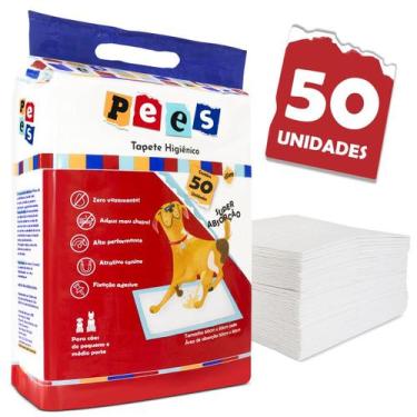 Imagem de Tapete Higiênico para Cães Premium 50 Unidades 50x60 cm Alta Absorção 