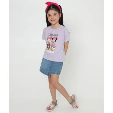 Imagem de Short Saia Infantil Jeans Tam 4 a 10 Azul-77077 - AKIYOSHI, 10, Jeans 