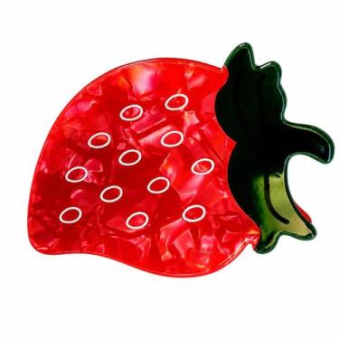 Imagem de Presilha de Cabelo Acrílico Frutas - Amaite Make, Morango