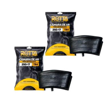 Imagem de Kit C/2 Camara de AR Moto Aro 17 Dianteira Biz 125 2.50x17 Rotta 376