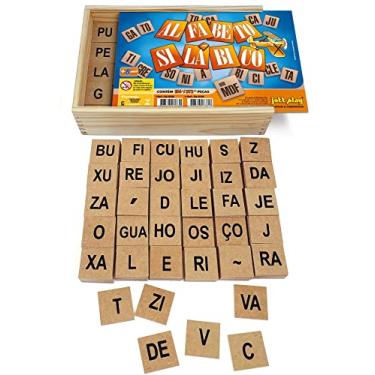 Imagem de Alfabeto Silábico 360 Peças Em Mdf - Caixa Em Madeira