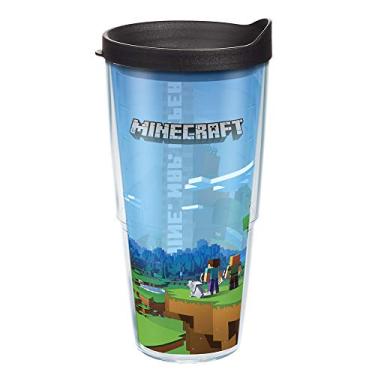 Imagem de Tervis Copo de viagem com isolamento térmico feito nos EUA Capa__PLACEHOLDER_BRAND_0__ Minecraft mantém as bebidas frias e quentes, 680 g, clássico