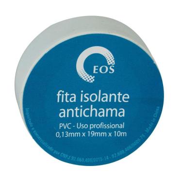 Imagem de Kit Fita Isolante EOS para Instalação Elétrica 10m x 0,18m Branca - 50 Unidades D117428 D117428