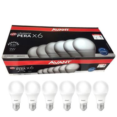 Imagem de Kit com 6 Lâmpadas Led 9w 6500K - Luz Branca