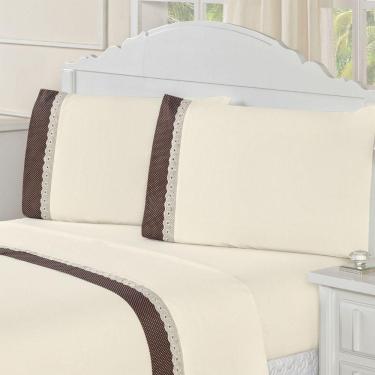 Imagem de Jogo de Cama Amore Tabaco King Percal 180 Fios 04 Peças