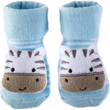 Imagem de Meias Com Chocalho Zebrinha - Antiderrapante 12732 - Buba