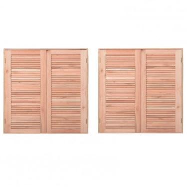 Imagem de Kit 2 Janela Guilhotina Com Ferragem JE821 100cmx100cmx12cm Esel Natural