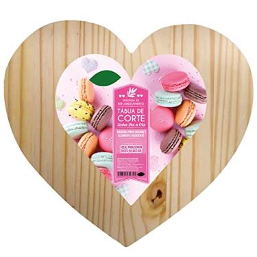 Imagem de Tabua Coração Servir Frios, Queijos, Doces - Madeira