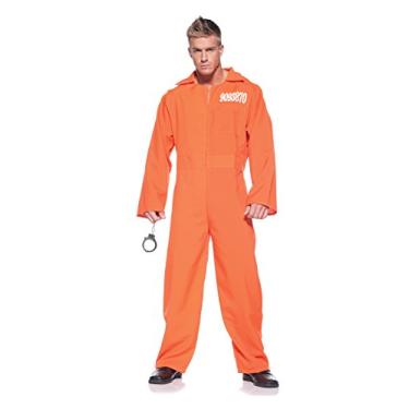 Imagem de Underwraps Macacão masculino Prison, Laranja, One Size