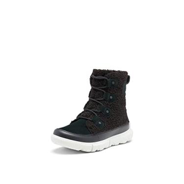 Imagem de Sorel Bota feminina Explorer II Joan Cozy, Preto, luz de chá, 39