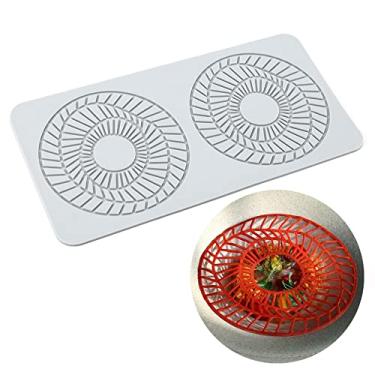 Imagem de TUKE Moldes de renda para decoração de bolos moldes de silicone de folha 3D para assar moldes de goma moldes de argila para fondant tapetes de renda flor favo de mel padrão de abelha para açúcar chocolate polímero (Eye_27,2x13,7x0,3 cm_W)