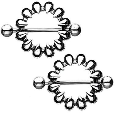 Imagem de Pierced Owl Protetores de mamilo de aço inoxidável Dragon Claw, vendidos como um par