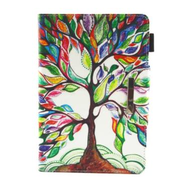Imagem de CUTTIZ Capa de tablet colorida universal elegante compatível com capa flip de 7 polegadas 8 polegadas 10 polegadas capa inserível cartão multifuncional suporte capa de couro (P01990 em geral)