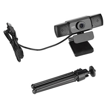Imagem de Webcam 1080P, câmera de computador USB plug and play dobrável para chamadas