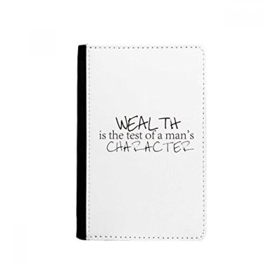 Imagem de Citação Wealth Is The Test Of A Man's Character Passport Holder Notecase Burse Carteira Capa Cartão Bolsa, Multicolor