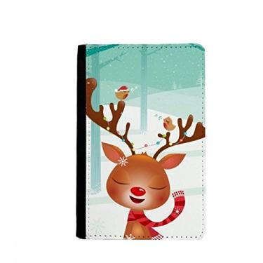 Imagem de Porta-passaporte de Natal bonito festival de cervo Notecase Burse carteira capa porta-cartão, Multicolor