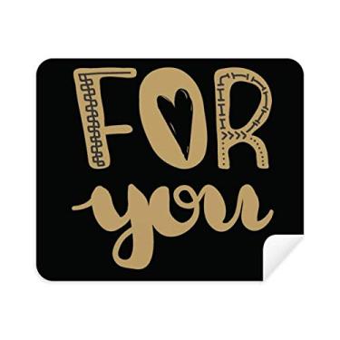 Imagem de Limpador de tela para pano de limpeza de escrita à mão com citação dourada 2 peças de tecido de camurça