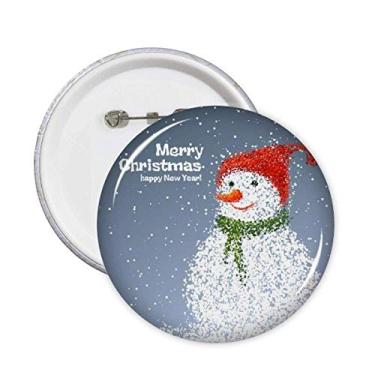 Imagem de Alfinetes de Natal Merry mas Snowman Festival Emblema Botão Decoração 5 peças