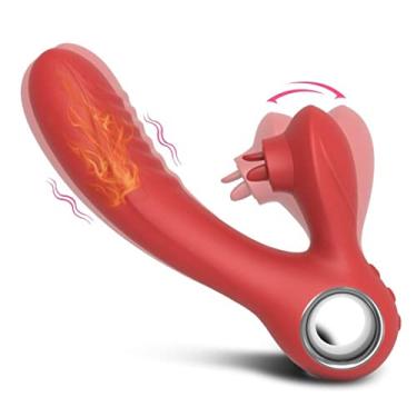 Imagem de Vibrador Feminino Estimulador Língua Clitóris e Ponto G Com Aquecimento 15 Frequências Sexuais Erótico Zatla