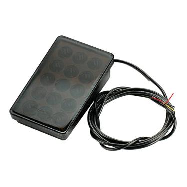 Imagem de TOTMOX Luz de freio traseira universal 15 LEDs terceira luz de freio traseira intermitente, ajuste universal para motor elétrico de motocicleta de 12 V, lente vermelha/lente fumê