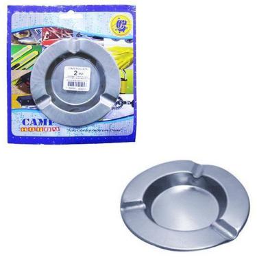 Imagem de Cinzeiro De Metal Redondo Com 2 Pecas 11,5Cm De