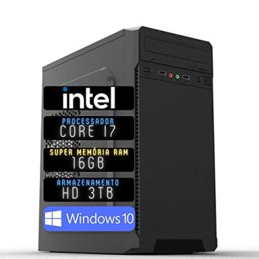 Imagem de Computador 3green Desktop Intel Core i7 16GB HD 3TB Windows 10 3D-031