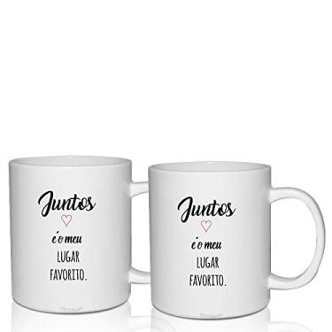 Imagem de Kit 2 Canecas Brancas Personalizadas - Lugar Favorito - Dia dos Namorados